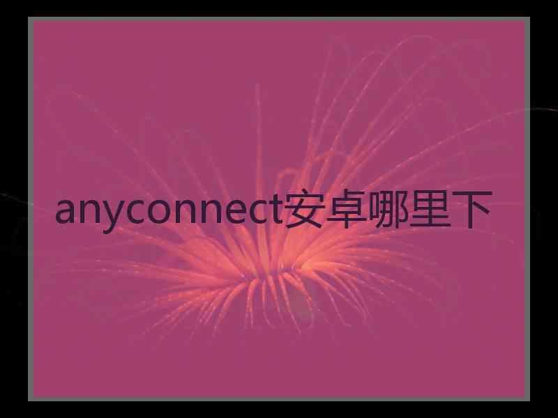 anyconnect安卓哪里下