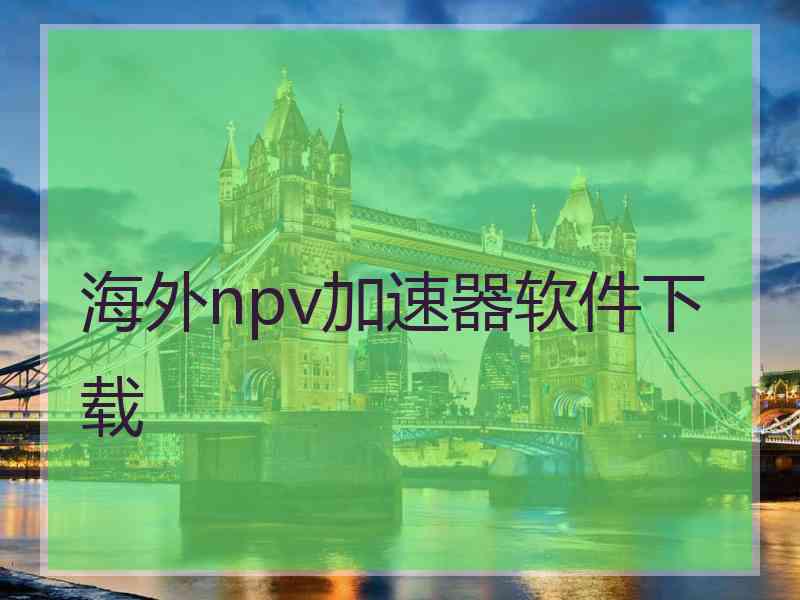 海外npv加速器软件下载