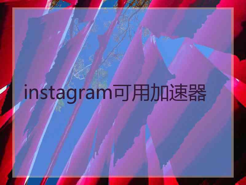 instagram可用加速器