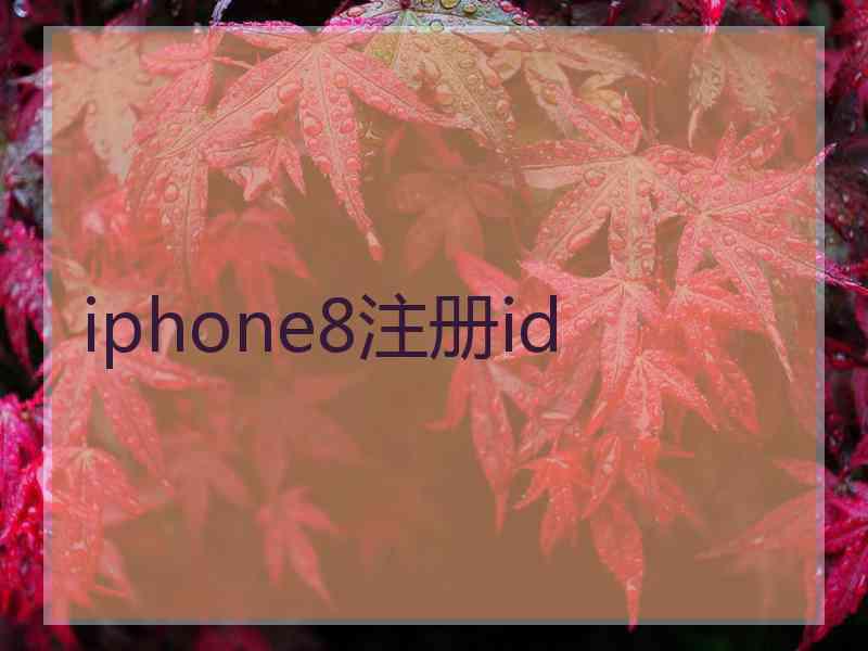 iphone8注册id