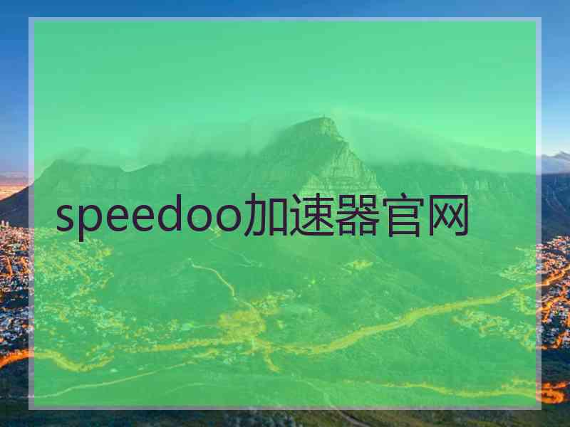 speedoo加速器官网